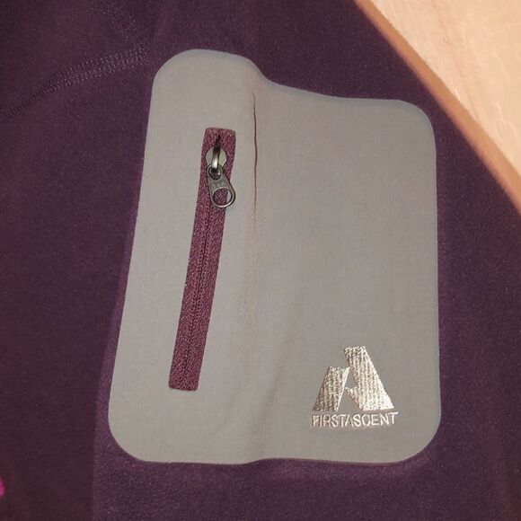 Eddie Bauer L Purple Gray Polartec Quarter Zip Fleece Sweatshirt - Picture 4 of 9